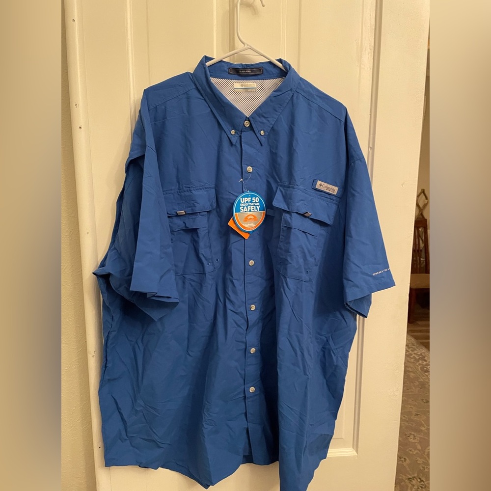 EUC Columbia Men’s 4XT blue omnishade shirt